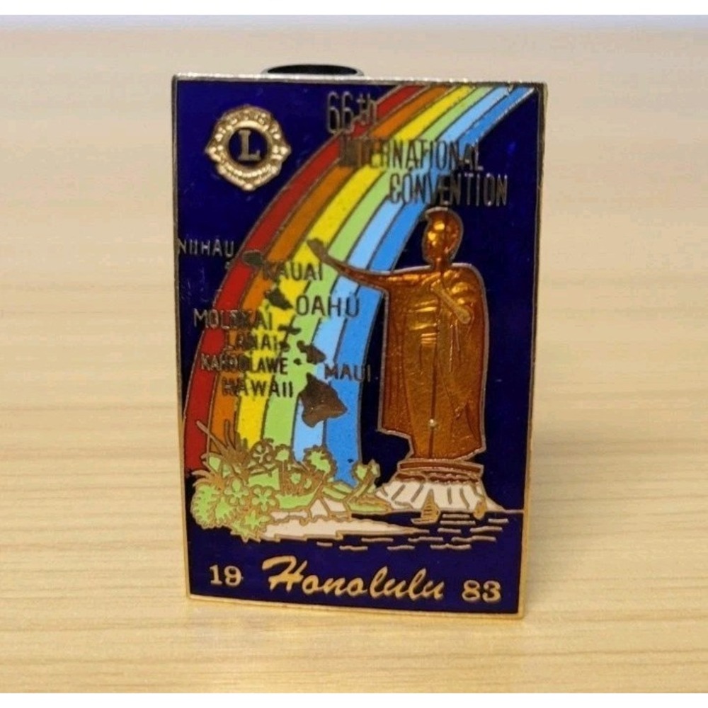 1983 Honolulu Hawaii‎ International Convention Lions Club Metal Pin